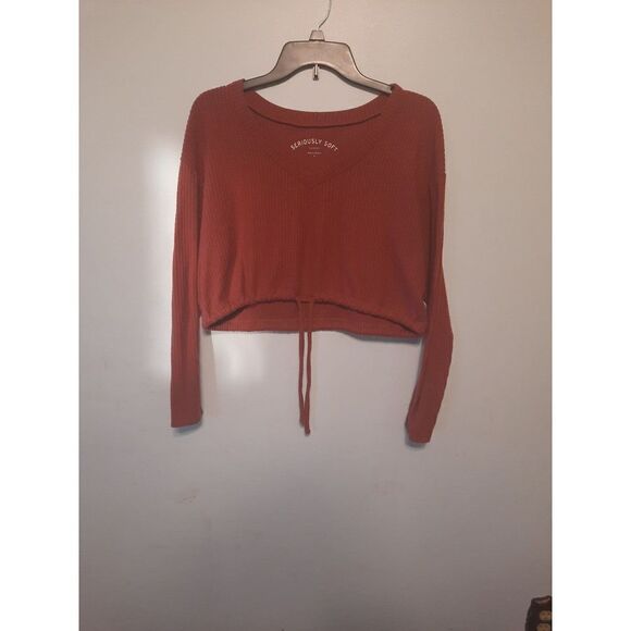 Aeropostale Aero Seriously Soft S Long Sleeve Crop Top - Picture 1 of 3